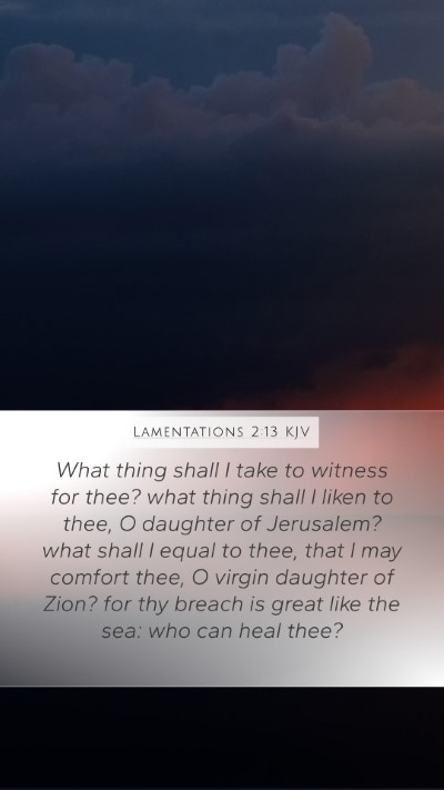 Lamentations 2:13 KJV Bible Verse Image