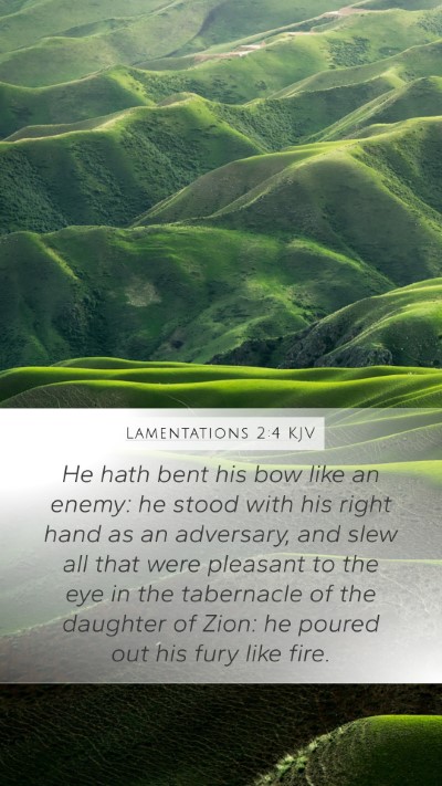 Lamentations 2:4 KJV Bible Verse Image