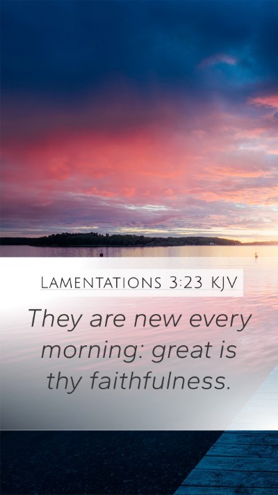 Lamentations 3:23 KJV Bible Verse Image