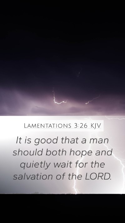 Lamentations 3:26 KJV Bible Verse Image