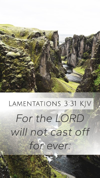 Lamentations 3:31 KJV Bible Verse Image