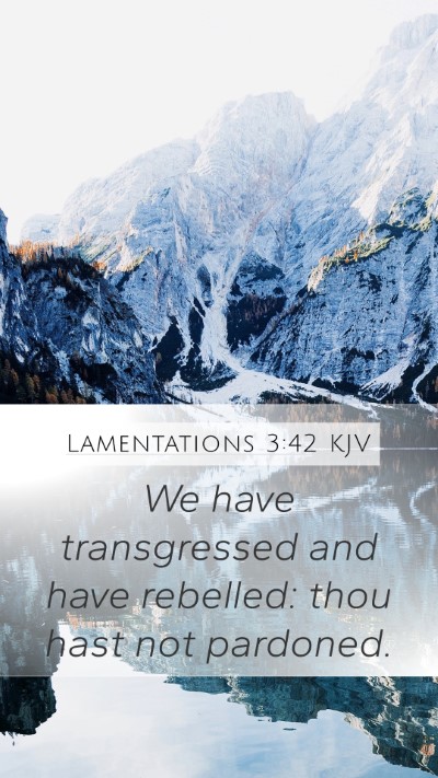 Lamentations 3:42 KJV Bible Verse Image