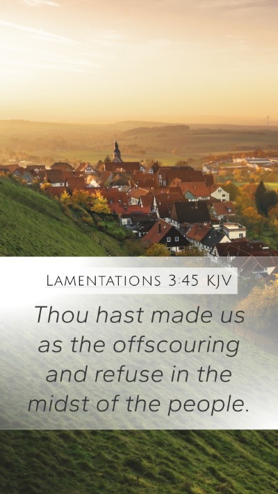 Lamentations 3:45 KJV Bible Verse Image