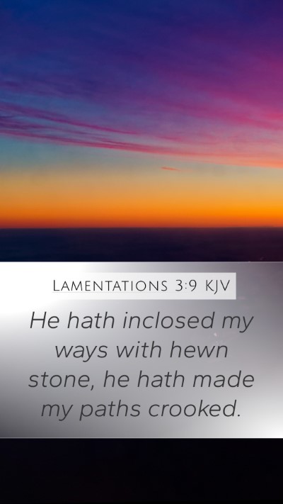 Lamentations 3:9 KJV Bible Verse Image