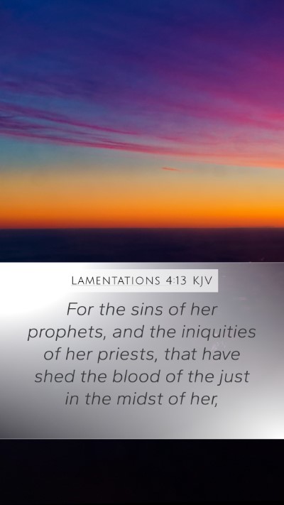 Lamentations 4:13 KJV Bible Verse Image