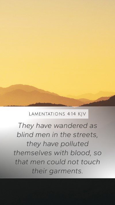 Lamentations 4:14 KJV Bible Verse Image