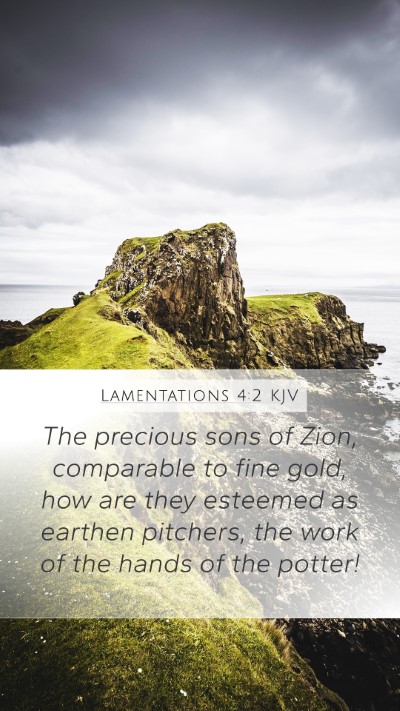Lamentations 4:2 KJV Bible Verse Image