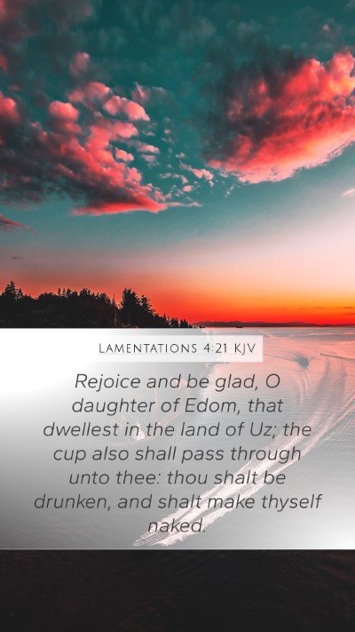 Lamentations 4:21 KJV Bible Verse Image