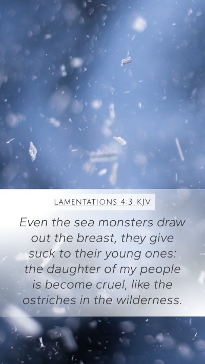 Lamentations 4:3 KJV Bible Verse Image
