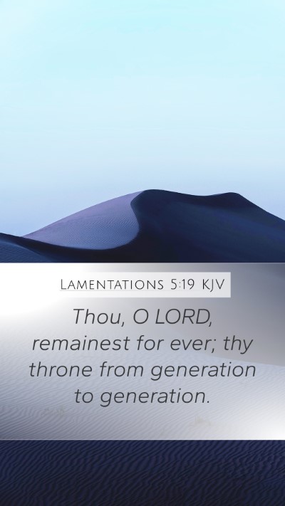 Lamentations 5:19 KJV Bible Verse Image