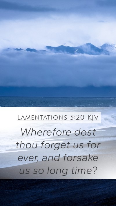 Lamentations 5:20 KJV Bible Verse Image