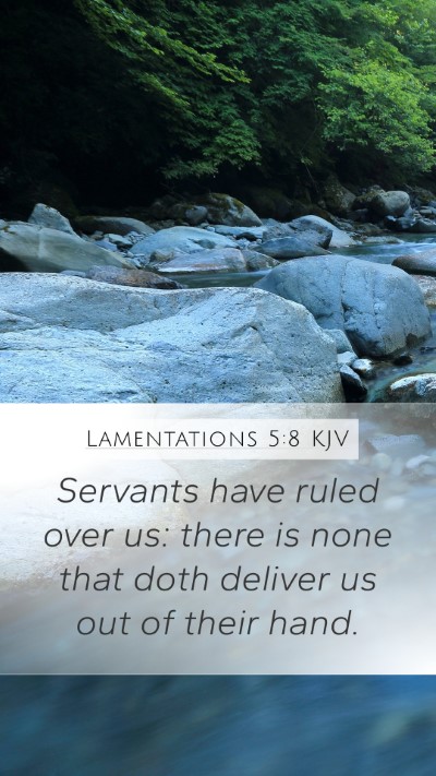 Lamentations 5:8 KJV Bible Verse Image