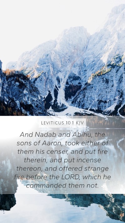 Leviticus 10:1 KJV Bible Verse Image