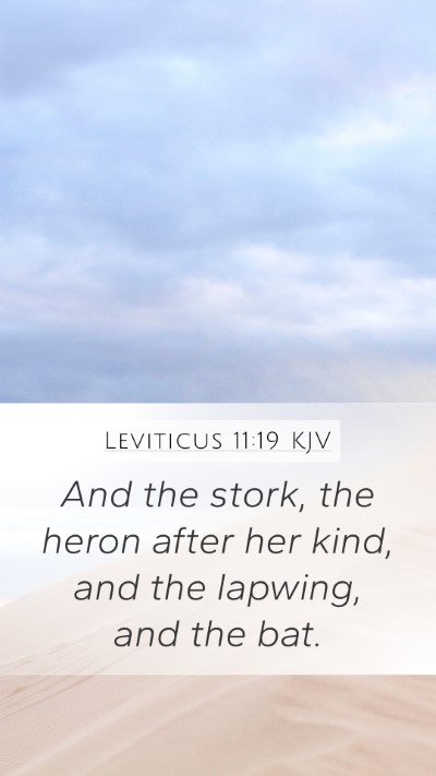 Leviticus 11:19 KJV Bible Verse Image