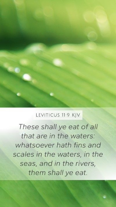 Leviticus 11:9 KJV Bible Verse Image