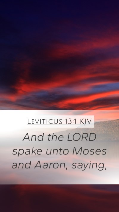 Leviticus 13:1 KJV Bible Verse Image