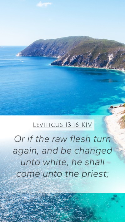 Leviticus 13:16 KJV Mobile Phone Wallpaper - Or if the raw flesh turn again, and be changed - Mobile Bible Verse Wallpaper