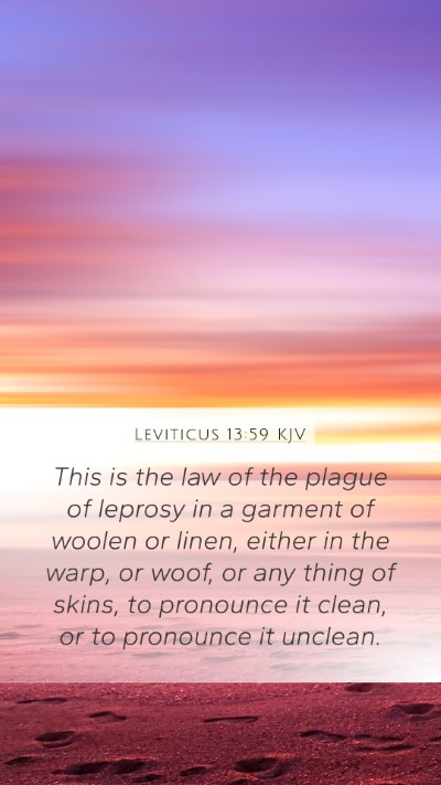 Leviticus 13:59 KJV Bible Verse Image