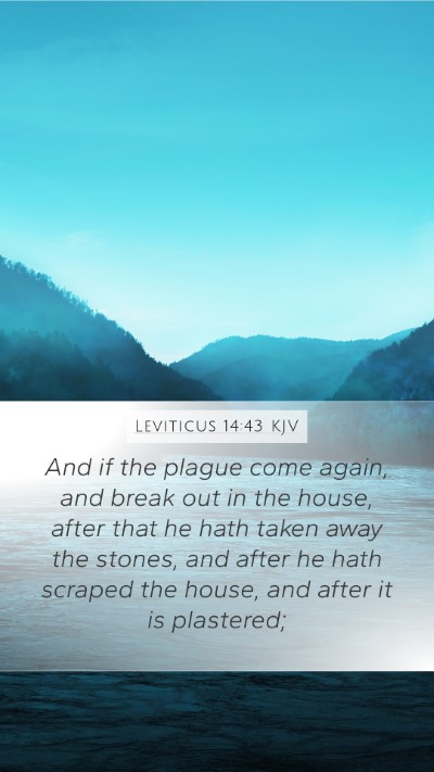 Leviticus 14:43 KJV Mobile Phone Wallpaper - And if the plague come again, and break out in - Mobile Bible Verse Wallpaper