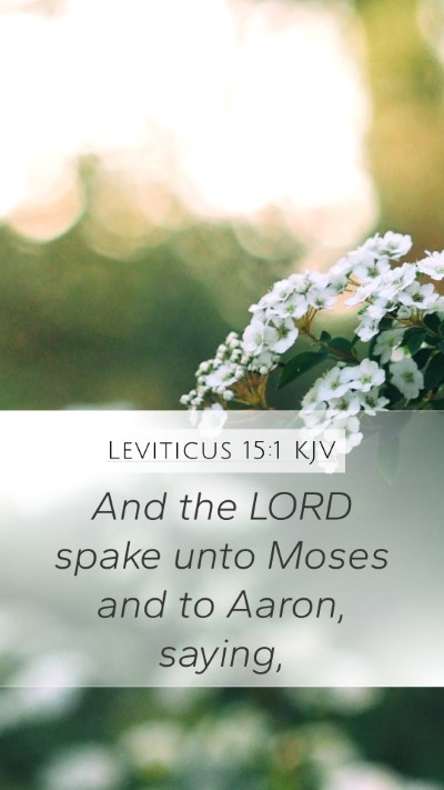 Leviticus 15:1 KJV Bible Verse Image