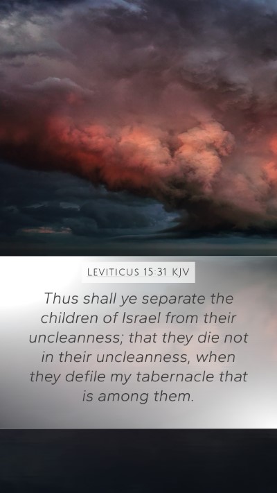 Leviticus 15:31 KJV Bible Verse Image