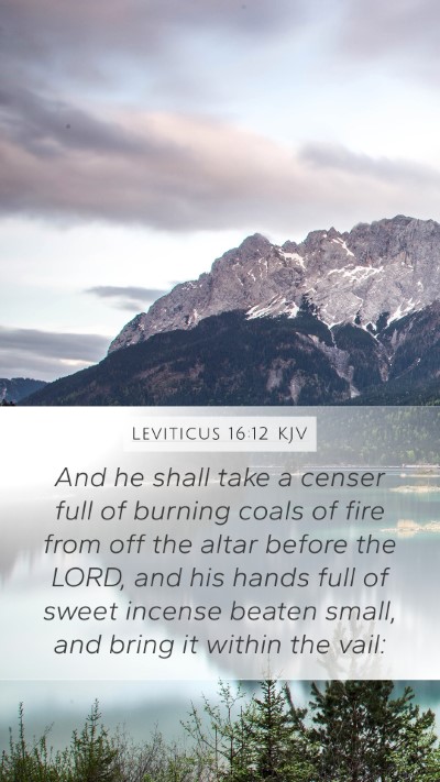 Leviticus 16:12 KJV Bible Verse Image