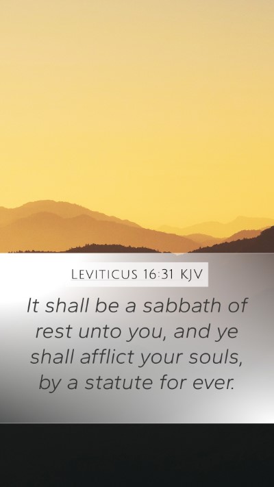 Leviticus 16:31 KJV Bible Verse Image