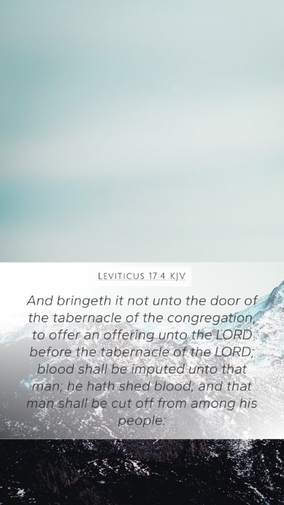 Leviticus 17:4 KJV Bible Verse Image
