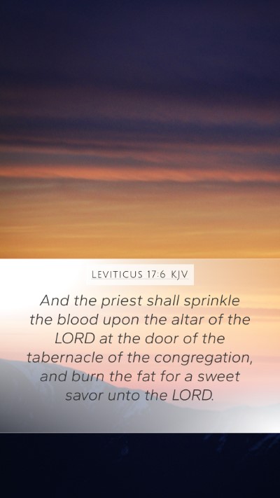 Leviticus 17:6 KJV Bible Verse Image