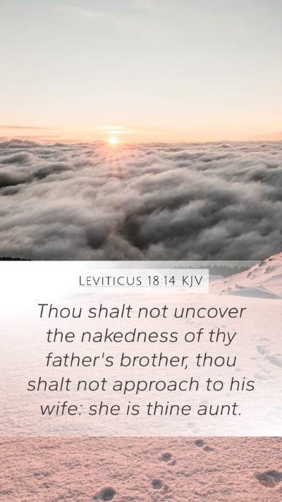 Leviticus 18:14 KJV Mobile Phone Wallpaper - Thou shalt not uncover the nakedness of thy - Mobile Bible Verse Wallpaper