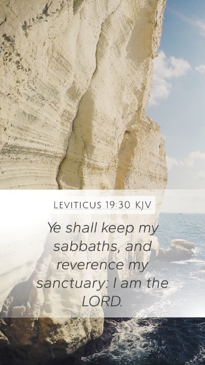 Leviticus 19:30 KJV Bible Verse Image