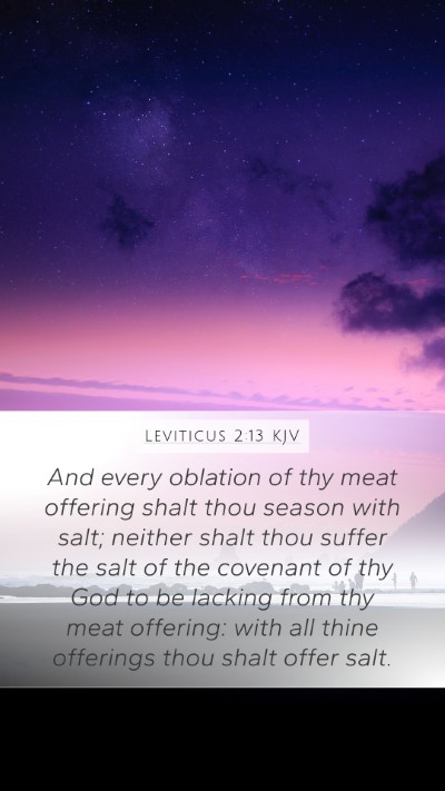 Leviticus 2:13 KJV Bible Verse Image