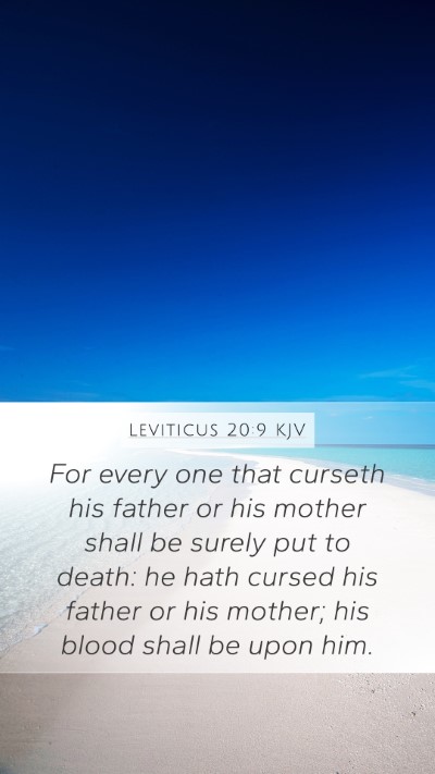 Leviticus 20:9 KJV Bible Verse Image