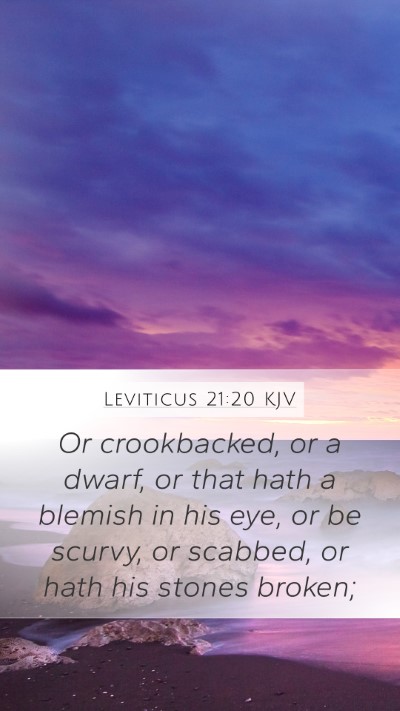 Leviticus 21:20 KJV Bible Verse Image