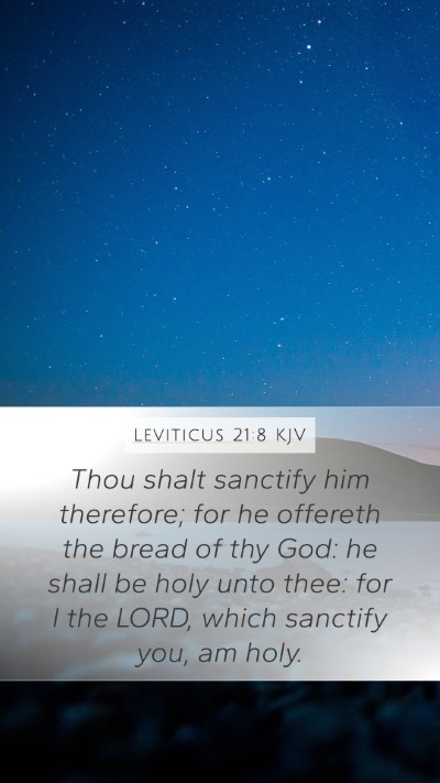 Leviticus 21:8 KJV Bible Verse Image
