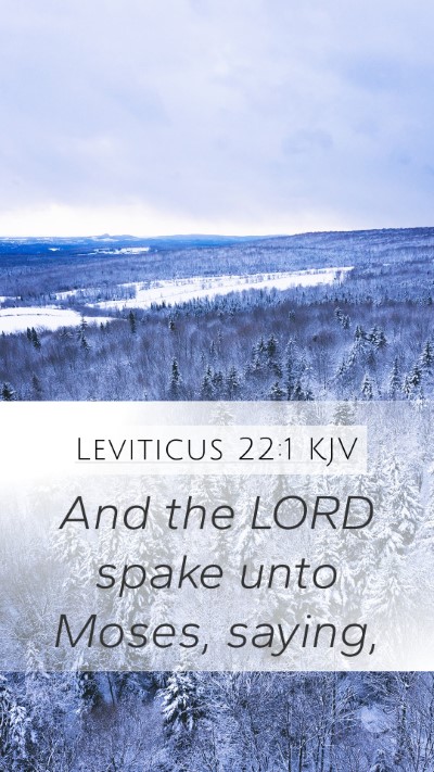 Leviticus 22:1 KJV Bible Verse Image