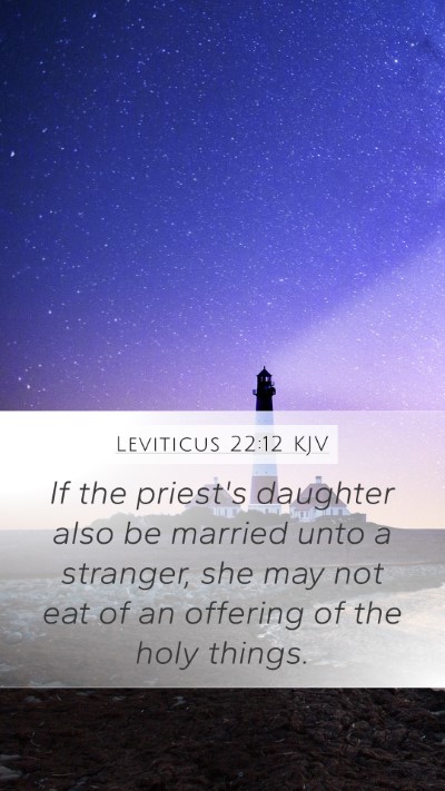 Leviticus 22:12 KJV Bible Verse Image