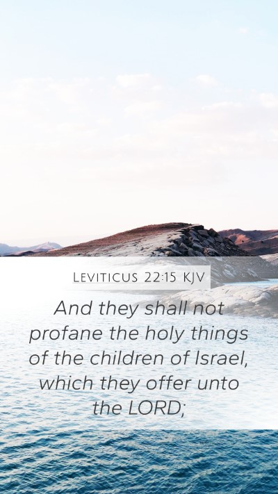 Leviticus 22:15 KJV Bible Verse Image