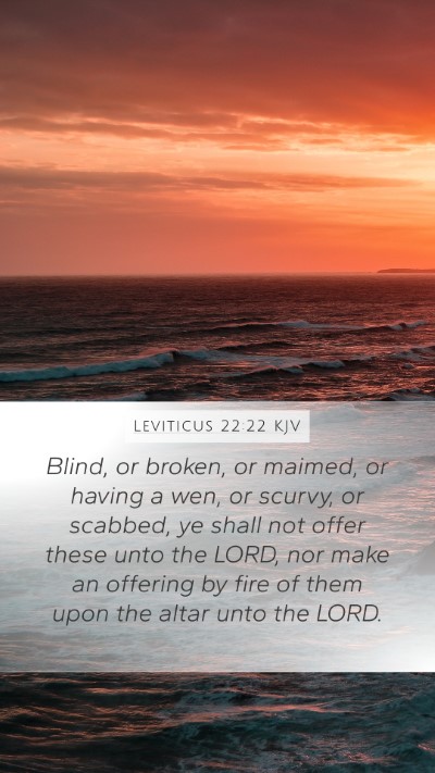 Leviticus 22:22 KJV Bible Verse Image