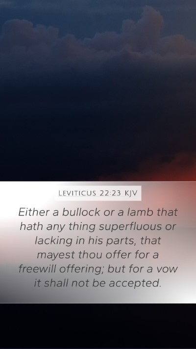 Leviticus 22:23 KJV Bible Verse Image