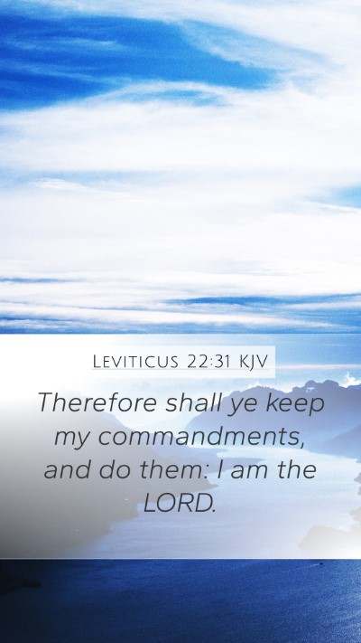Leviticus 22:31 KJV Bible Verse Image