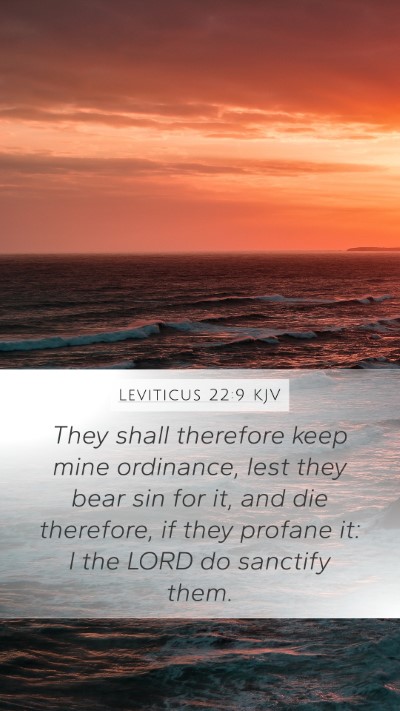 Leviticus 22:9 KJV Bible Verse Image