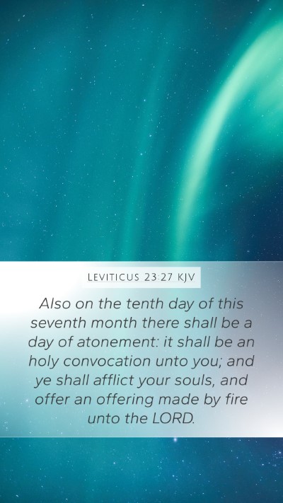 Leviticus 23:27 KJV Bible Verse Image