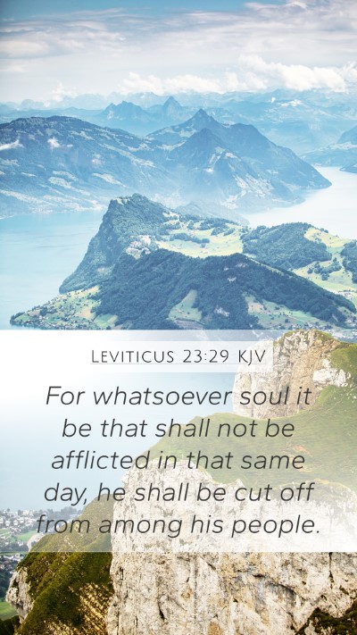 Leviticus 23:29 KJV Bible Verse Image