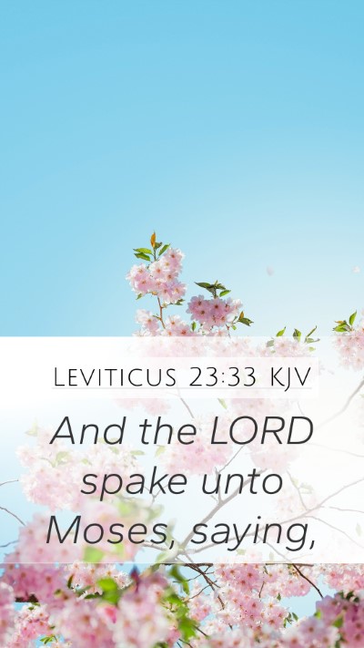 Leviticus 23:33 KJV Bible Verse Image