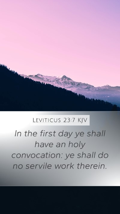Leviticus 23:7 KJV Bible Verse Image