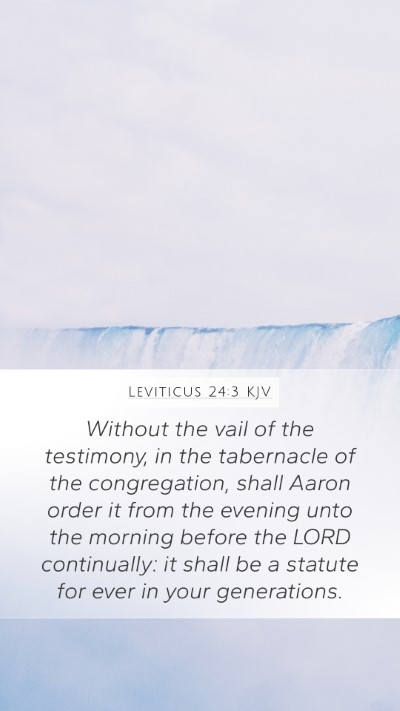 Leviticus 24:3 KJV Bible Verse Image