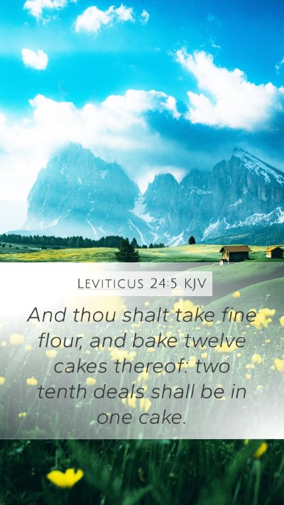 Leviticus 24:5 KJV Bible Verse Image