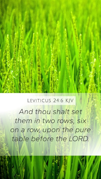 Leviticus 24:6 KJV Bible Verse Image