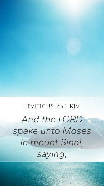 Leviticus 25:1 KJV Bible Verse Image